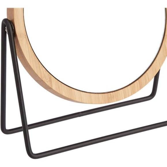 Vanity Mirror with Bamboo Rim - 1X/5X Magnification - Picture 4 of 5